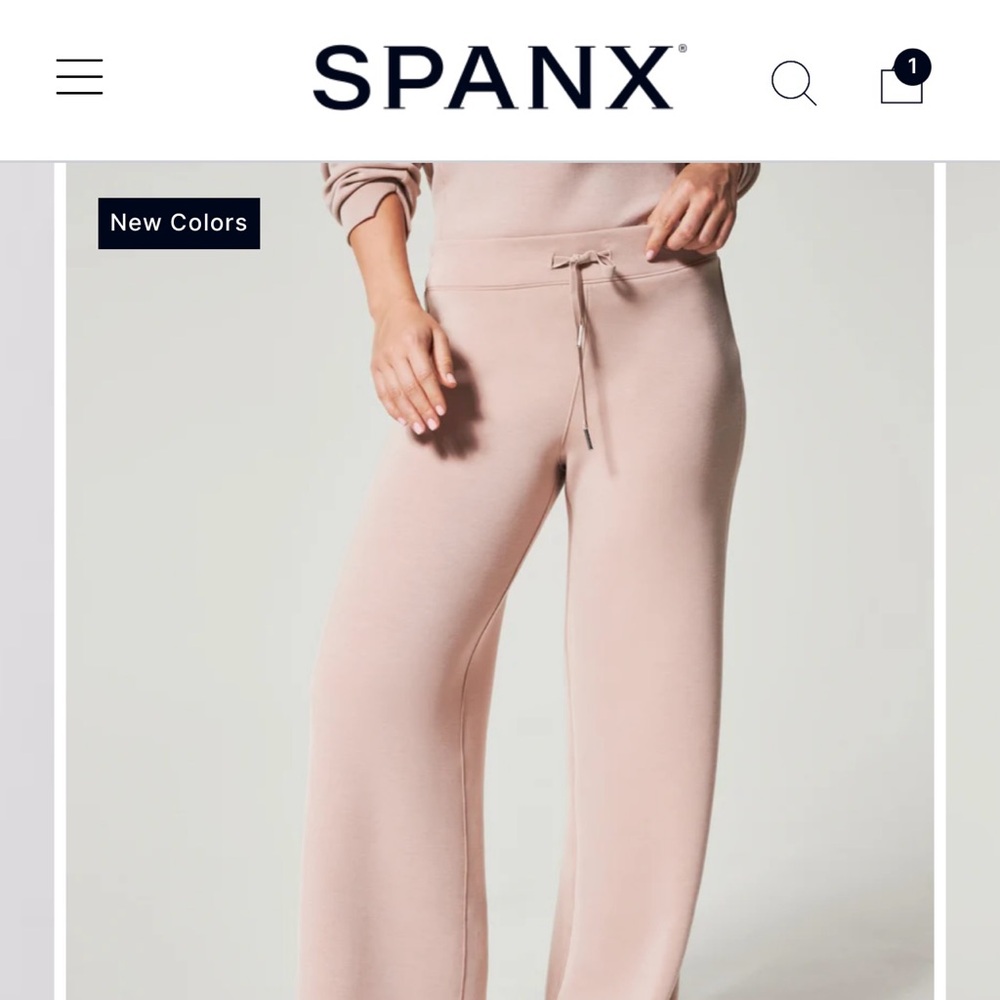 Spanx Air Essentials Wide Leg Pant - Lunar - Petite Large